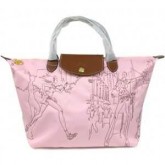 Sacs A Main Acheter Sac Longchamp pas cher en lignes Pliage Broderie Rose Clair